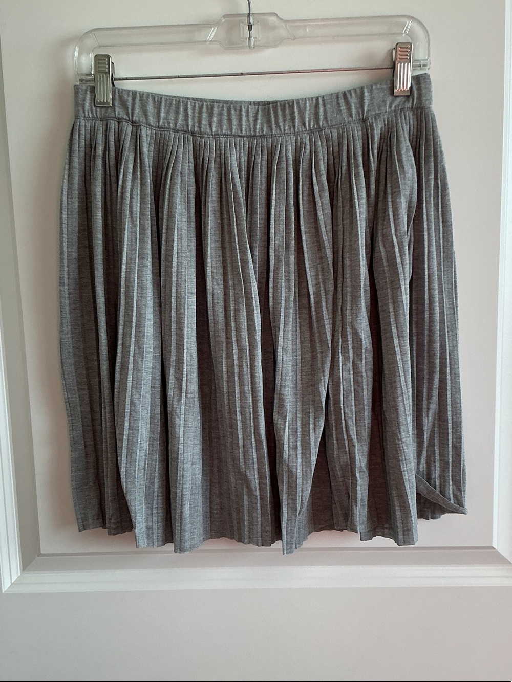 Sundance Grey Pleated Skater Skirt